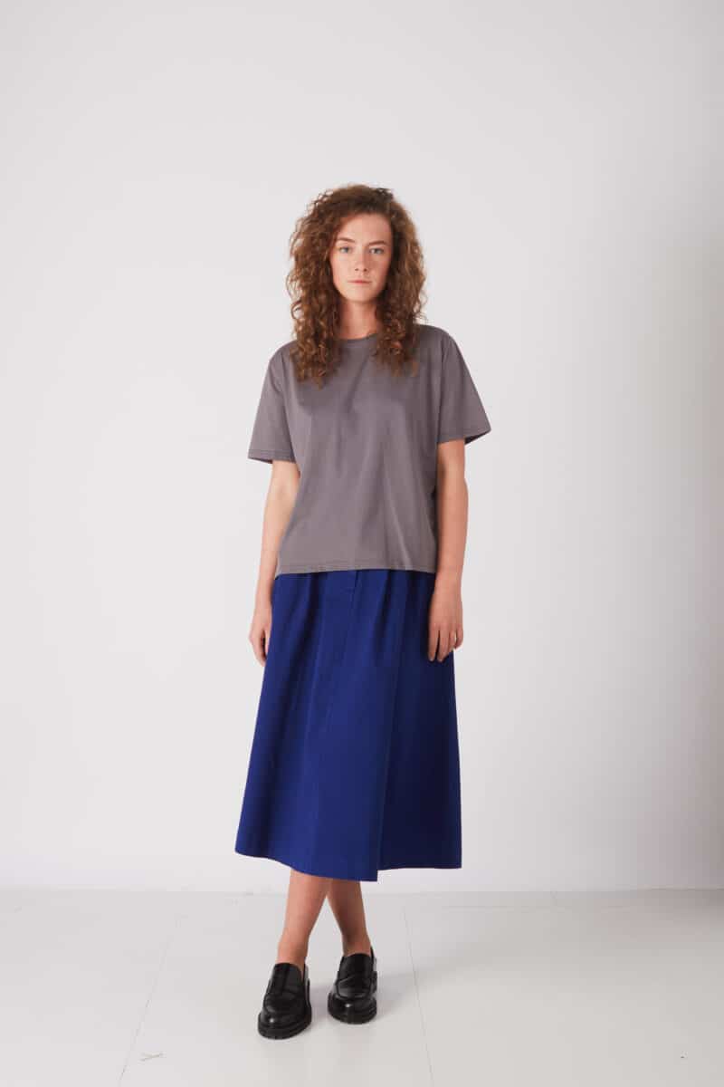 TRISH LIGHT COTTON JERSEY - MØRKEGRÅ