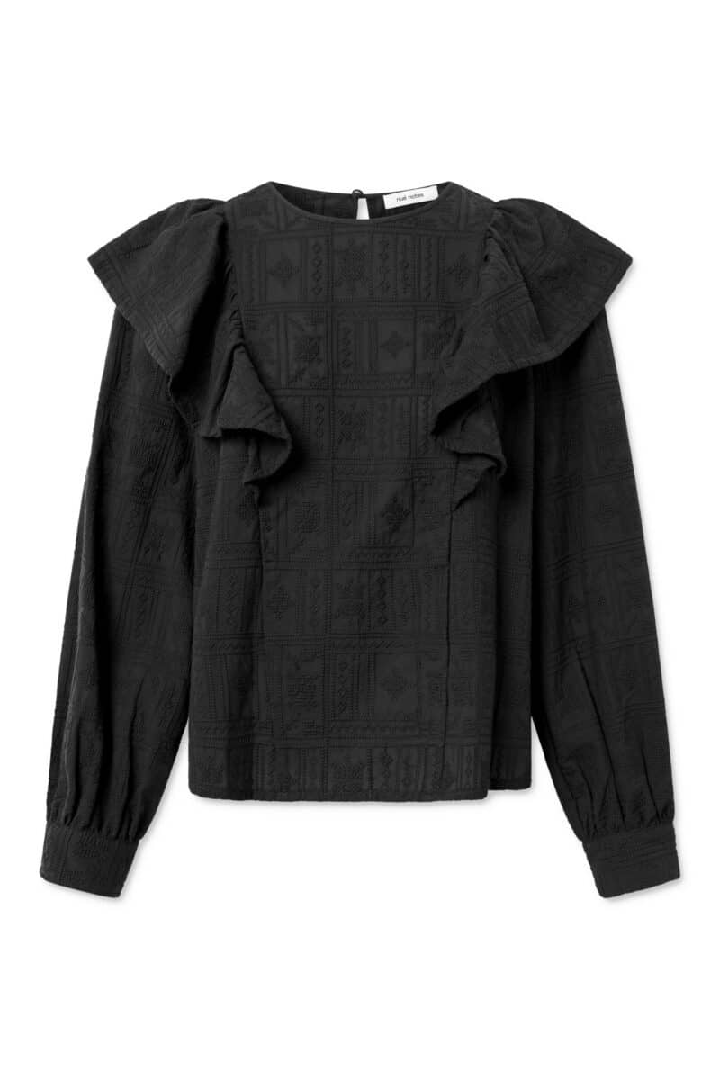 TOULOUSE BLOUSE - SORT - Billede 2