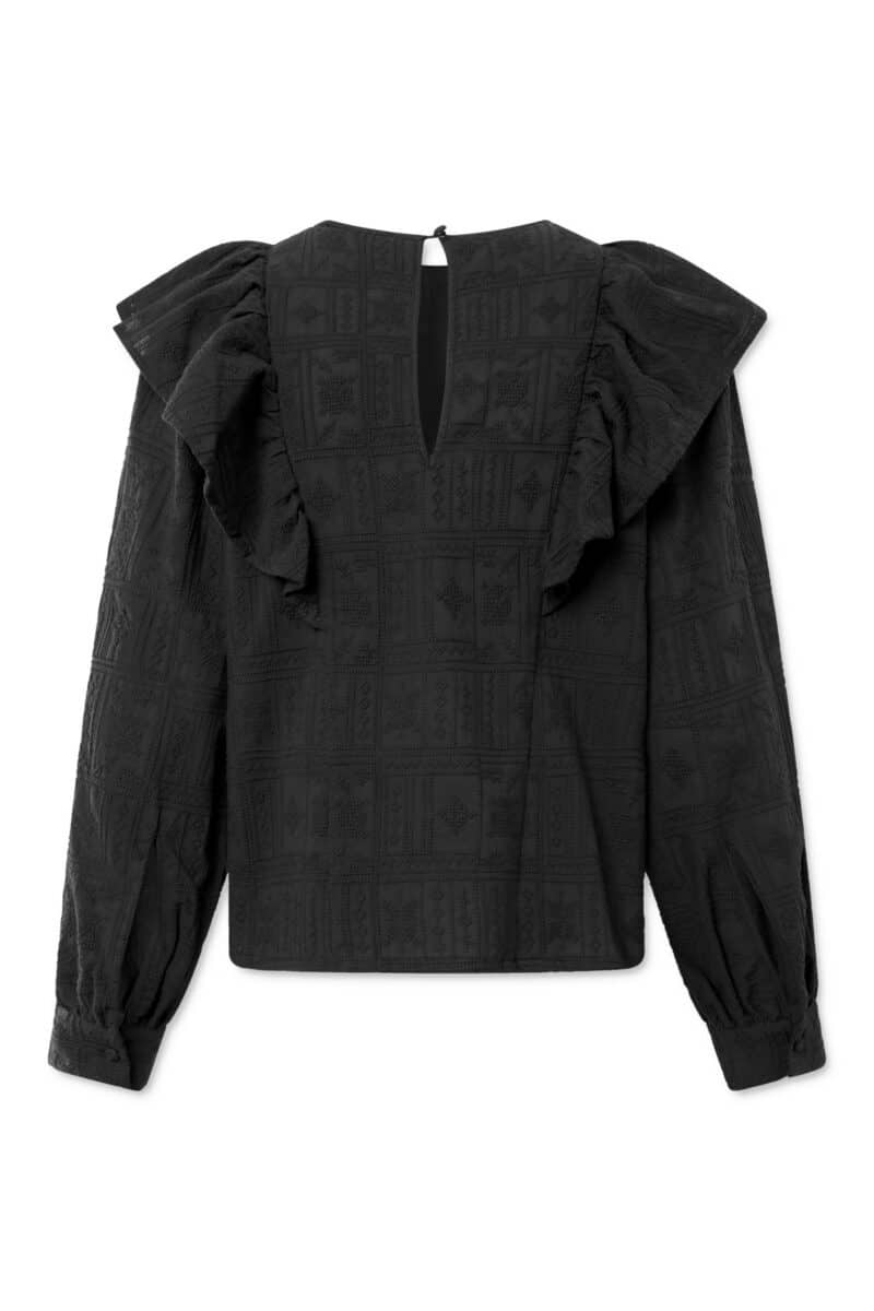 TOULOUSE BLOUSE - SORT - Billede 3