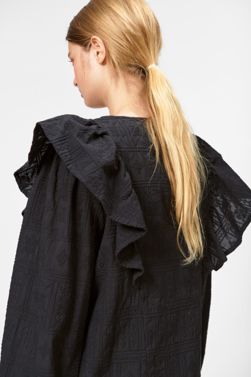 TOULOUSE BLOUSE - SORT - Billede 5