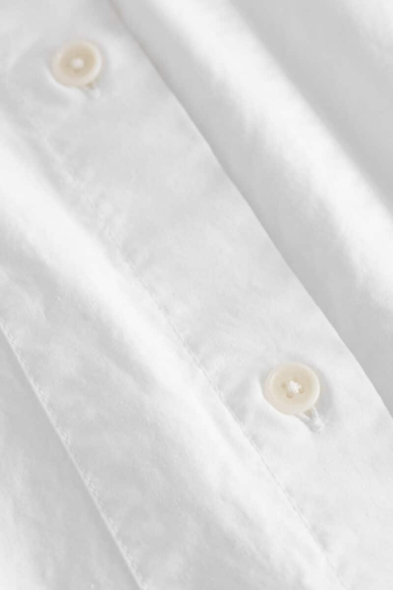 SIGNE GARMENT DYED POPLIN - HVID - Billede 5