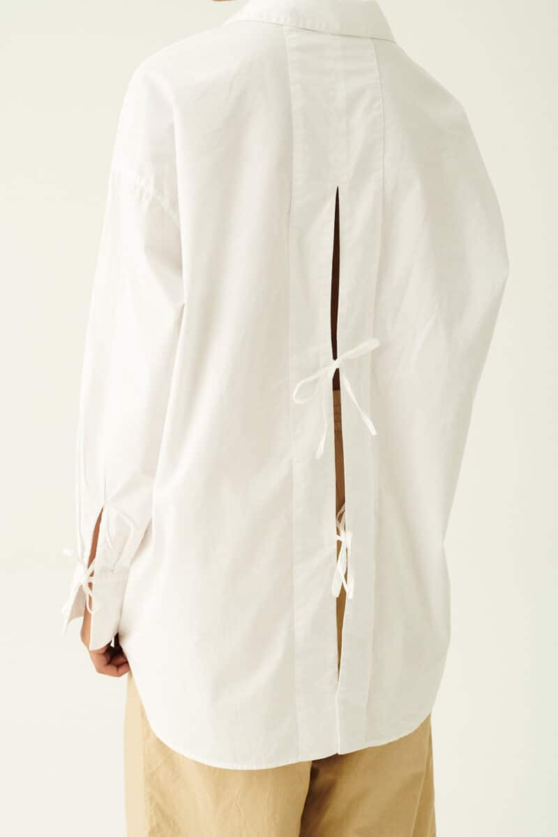 SIGNE GARMENT DYED POPLIN - HVID - Billede 6