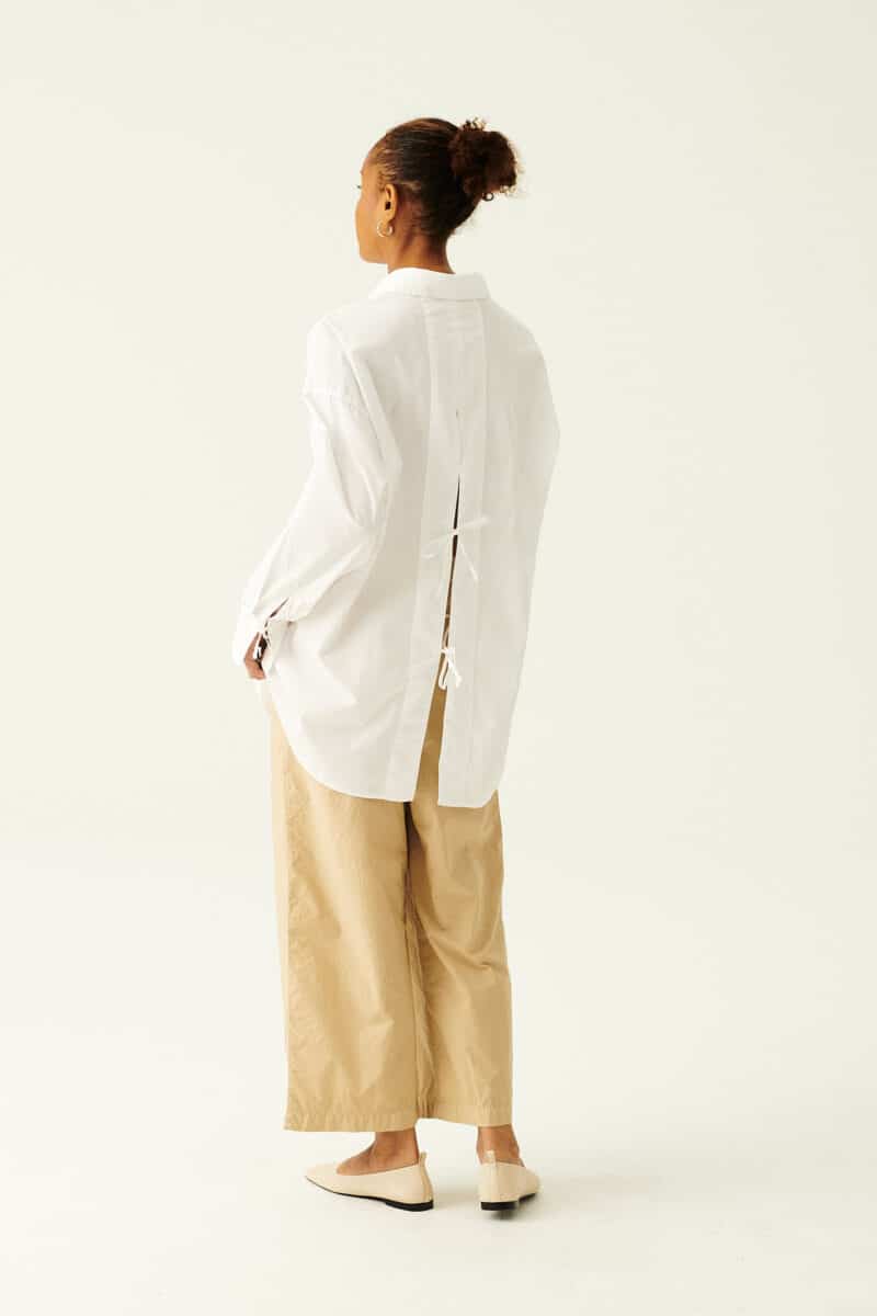 SIGNE GARMENT DYED POPLIN - HVID - Billede 7