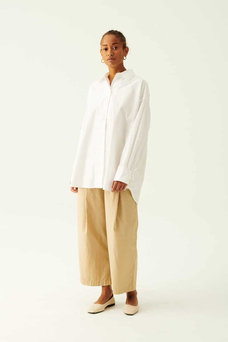 SIGNE GARMENT DYED POPLIN - HVID - Billede 8