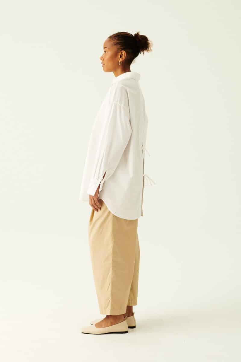 SIGNE GARMENT DYED POPLIN - HVID - Billede 9