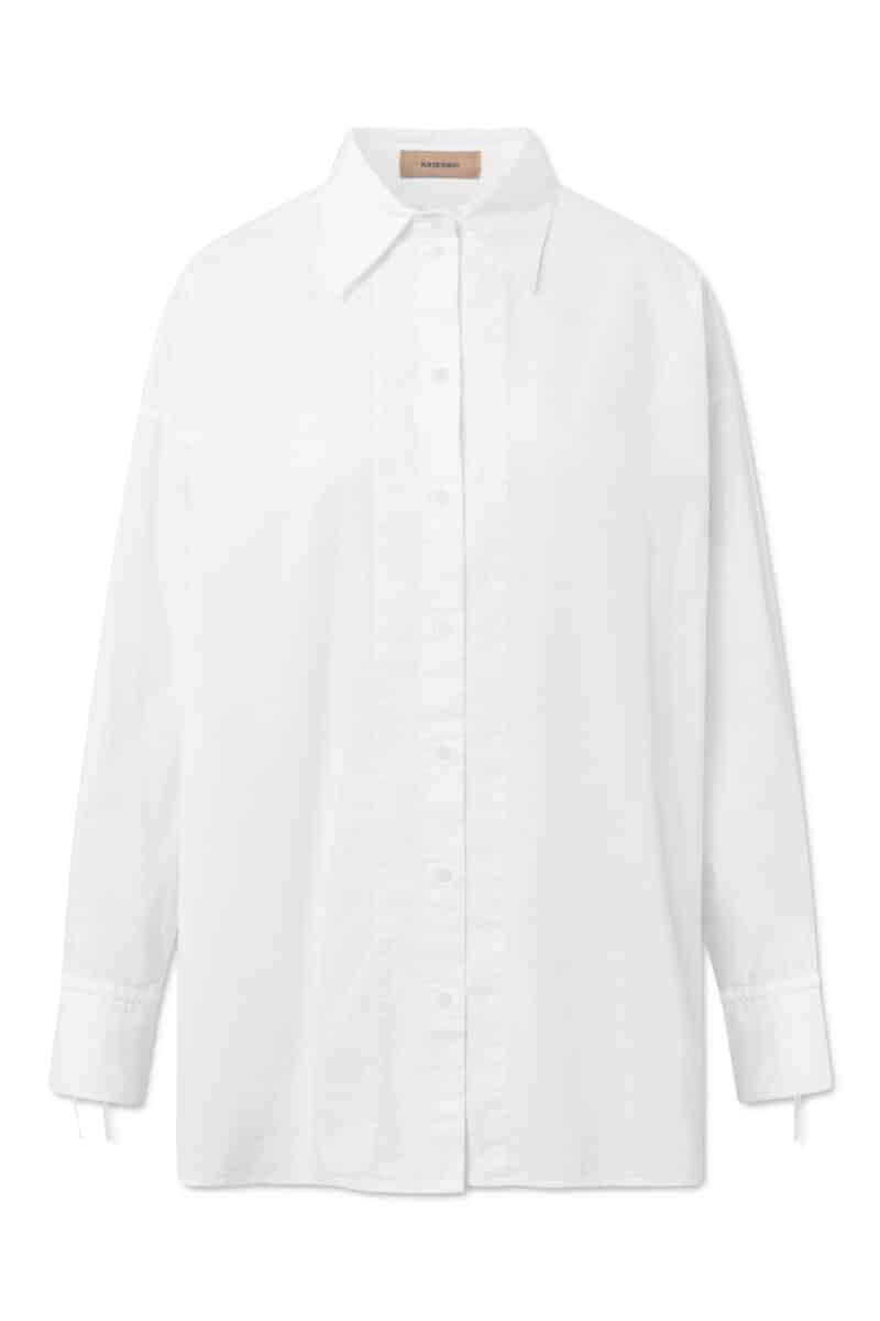 SIGNE GARMENT DYED POPLIN - HVID - Billede 11