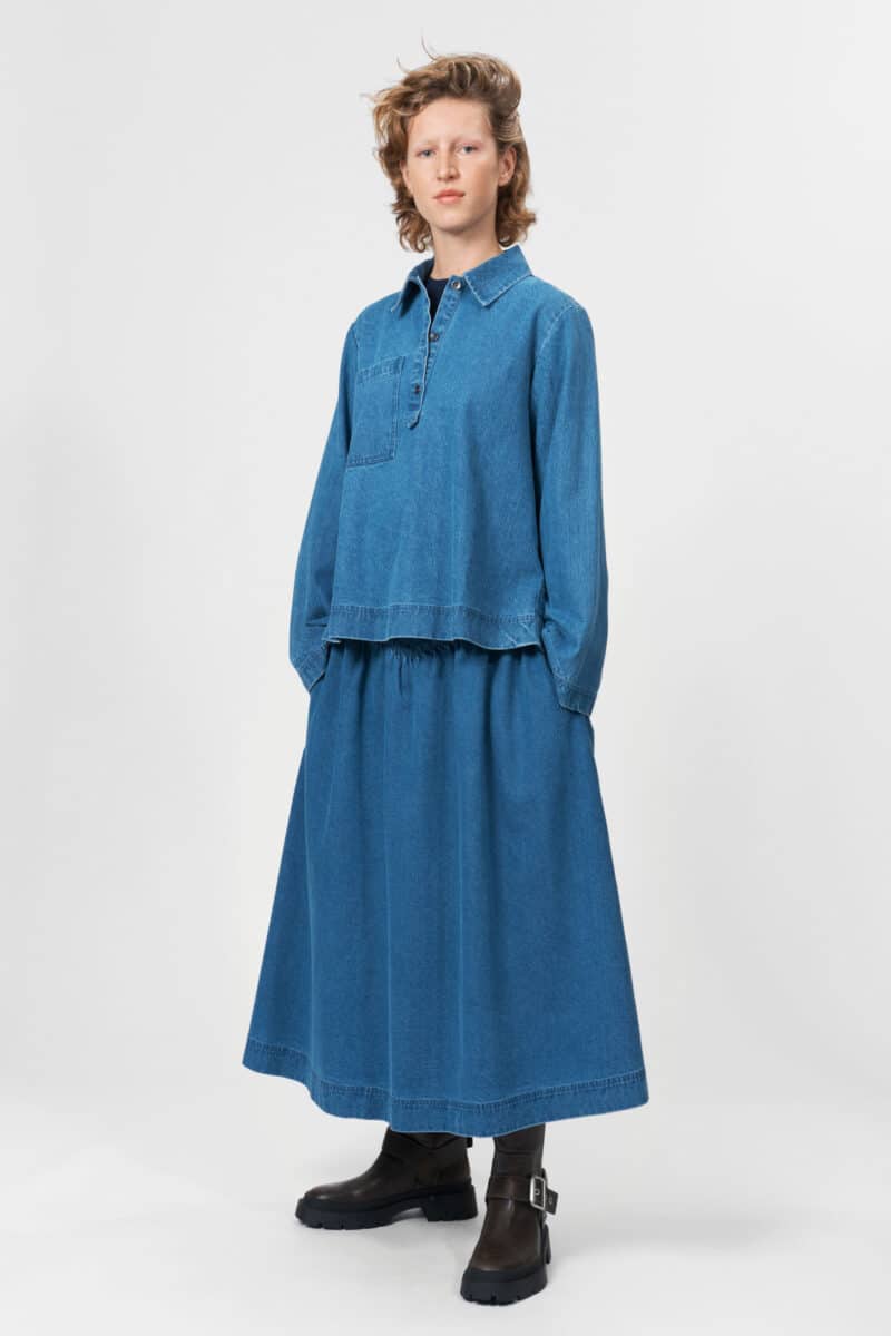 ZION SHIRT - HEAVY WASHED DENIM - Billede 3