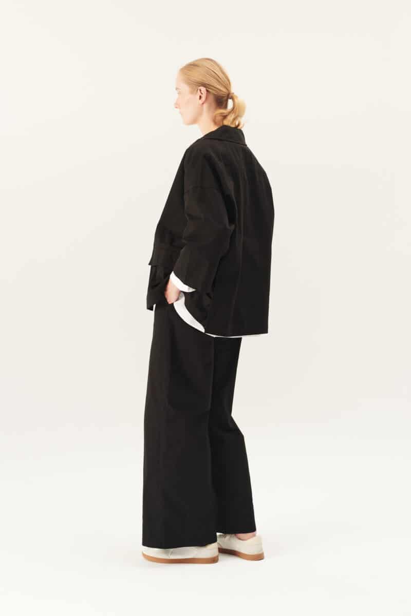 CASSY COTTON TWILL JAKKE - SORT - Billede 4