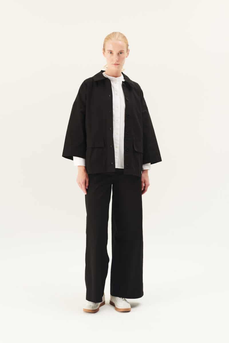 CASSY COTTON TWILL JAKKE - SORT