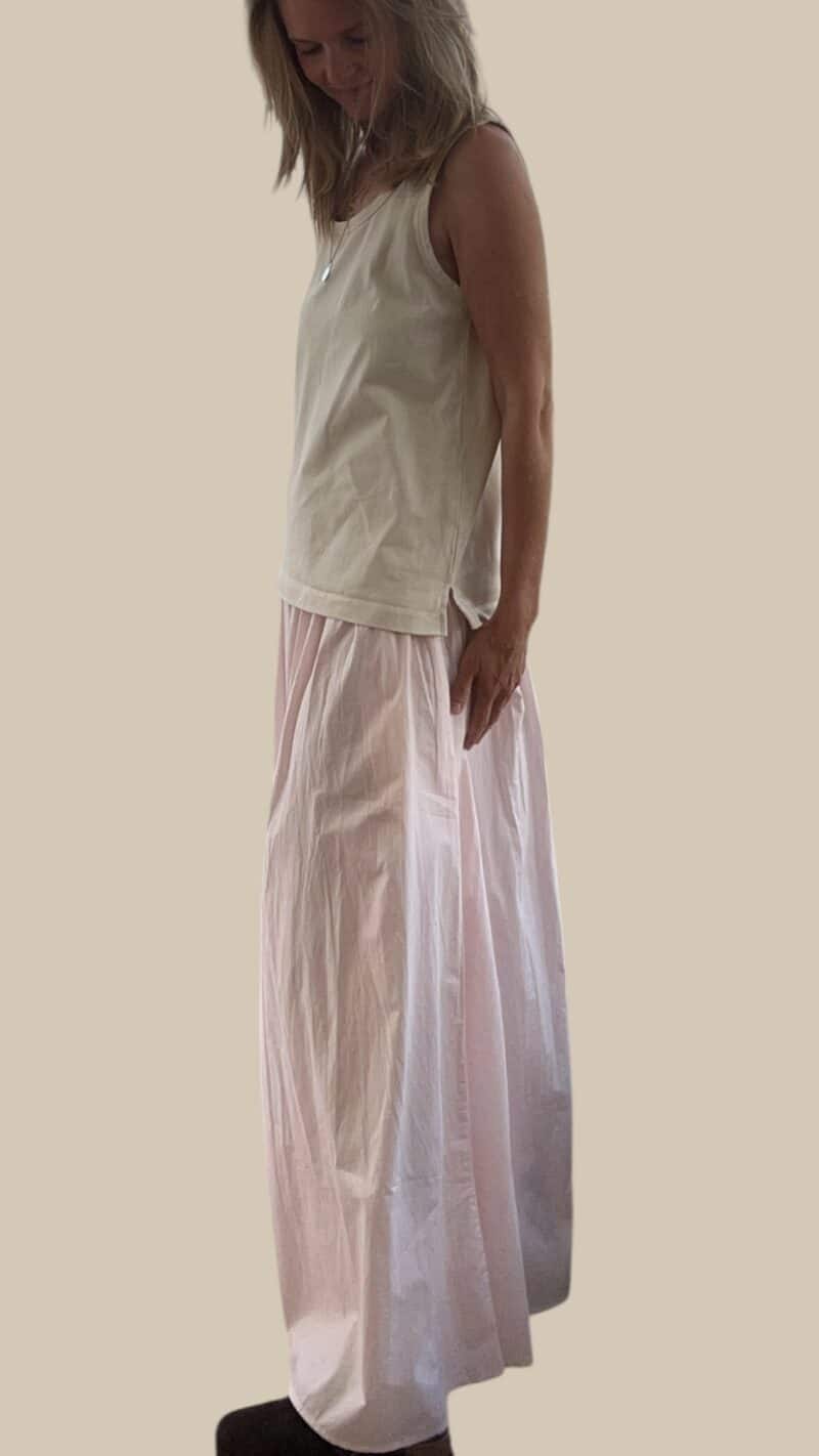 LAURA SKIRT LONG - LYSERØD - Billede 2
