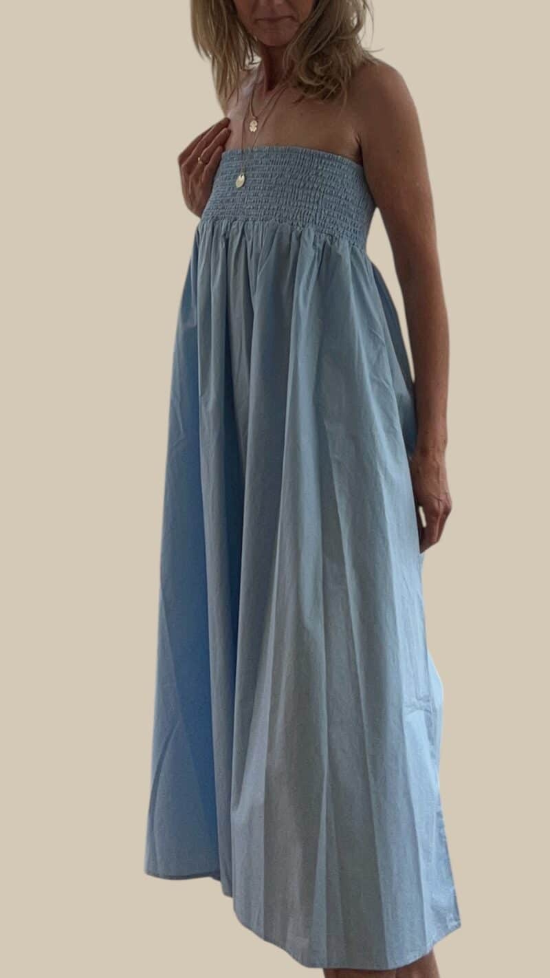 LAURA LONG SKIRT - LYSEBLÅ - Image 4