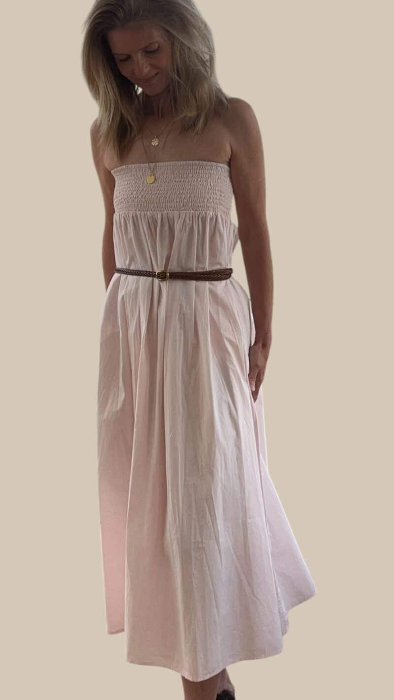 LAURA SKIRT LONG - LYSERØD - Billede 4