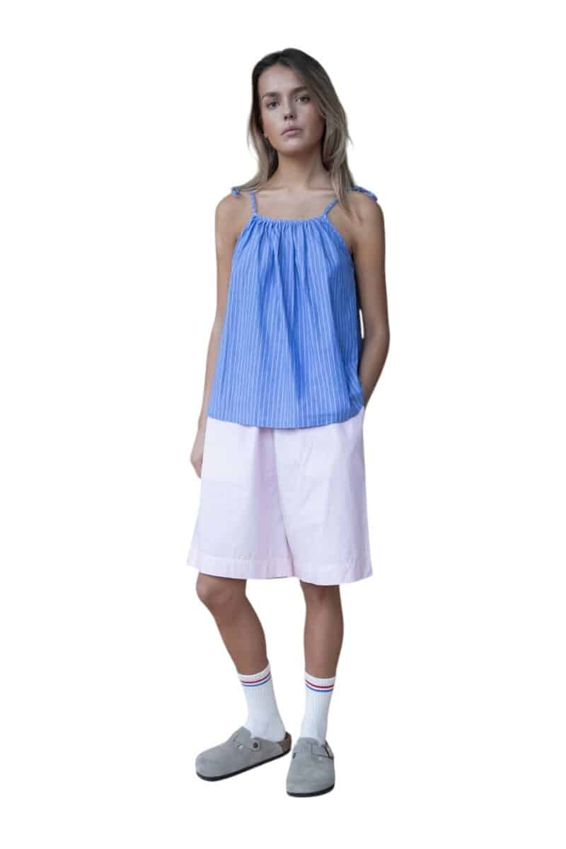 NORAH SHORTS POPLIN - ROSEWATER - Image 4