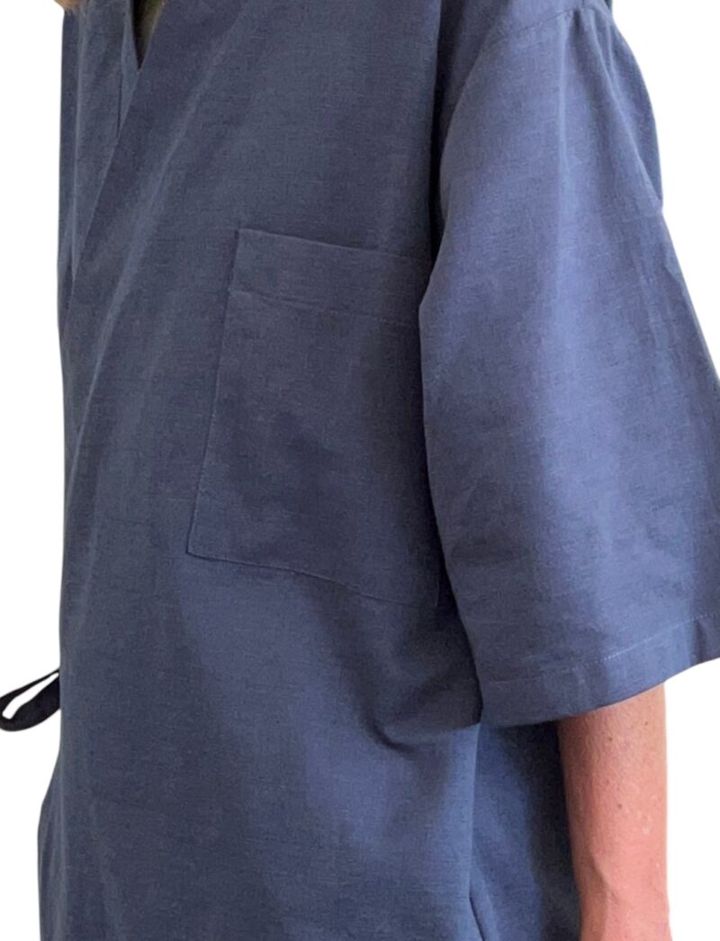 SERGEI SHIRT STRUCTURED COTTON - BLÅ - Image 3