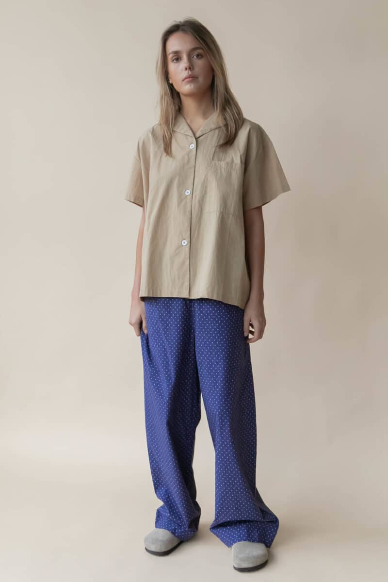 VICTORIA SKJORTE POPLIN - SAND BEIGE - Image 3