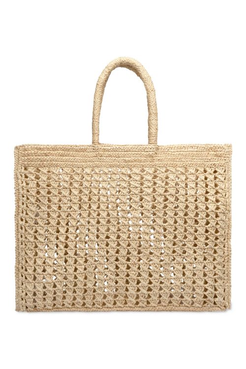 ALMA RAFFIA STRÅ TASKE - NATURAL BEIGE